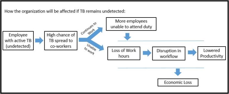 How the organization will be affected if the TB remains undetected