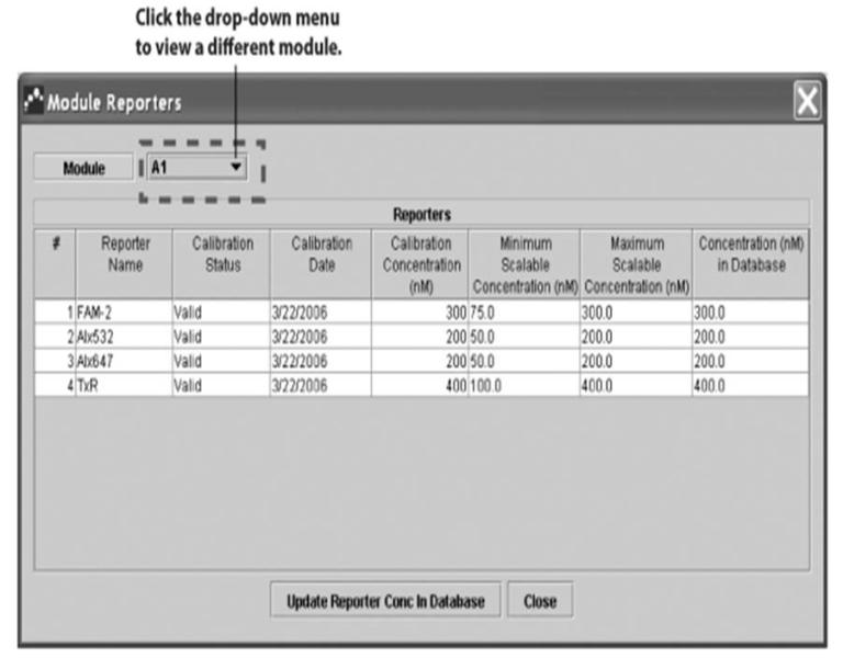 Figure 2: Module Reporters Window